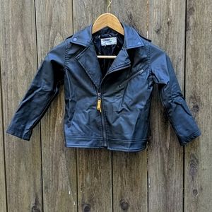 Oshkosh kids pleather motorcycle jacket 5t